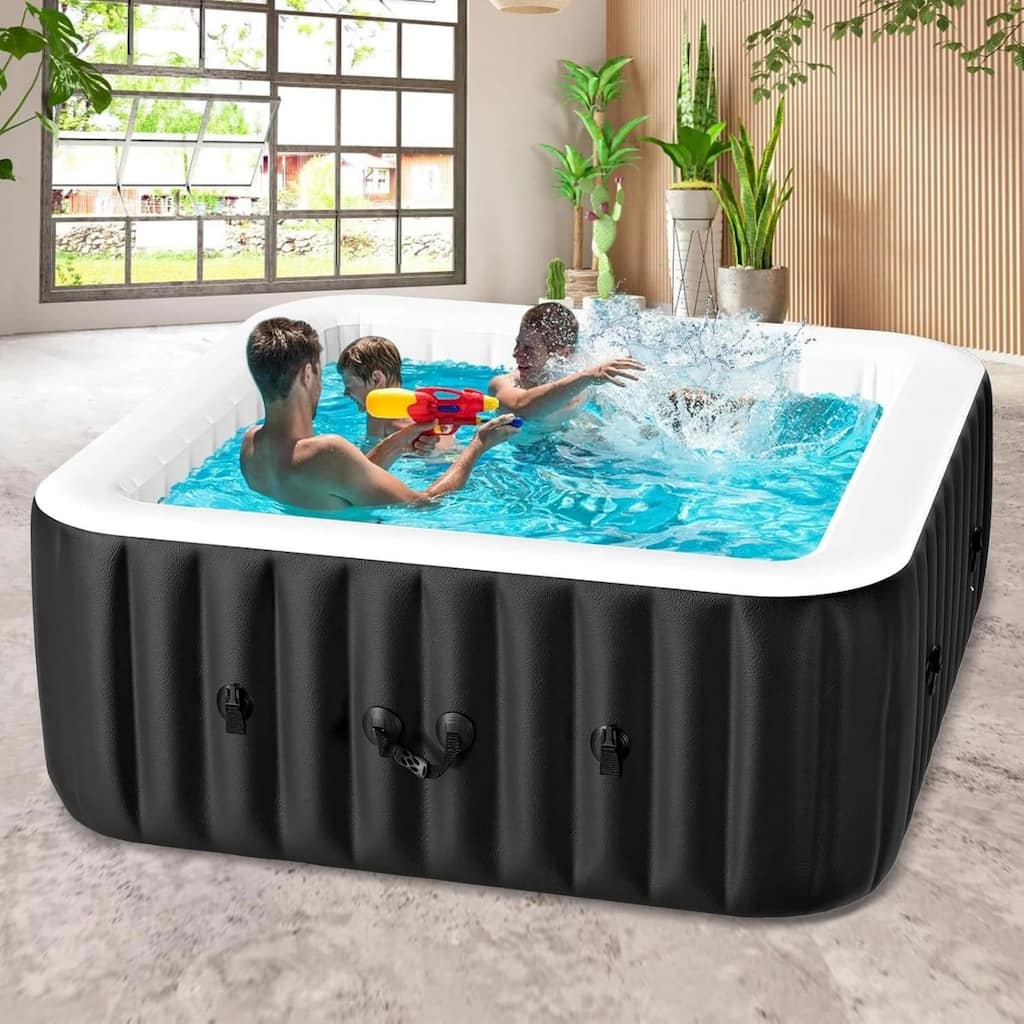 DoCred Large Bubble Massage Spa, Inflatable Hot Tub