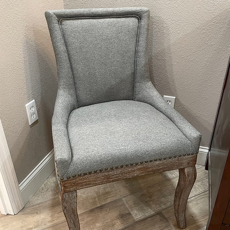 Ultra Side Dining Chair With Bronze nail head Set of 2