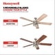 preview thumbnail 4 of 16, 52" Honeywell Bonterra Brushed Nickel Contemporary Indoor LED Ceiling Fan with Light and Remote Control