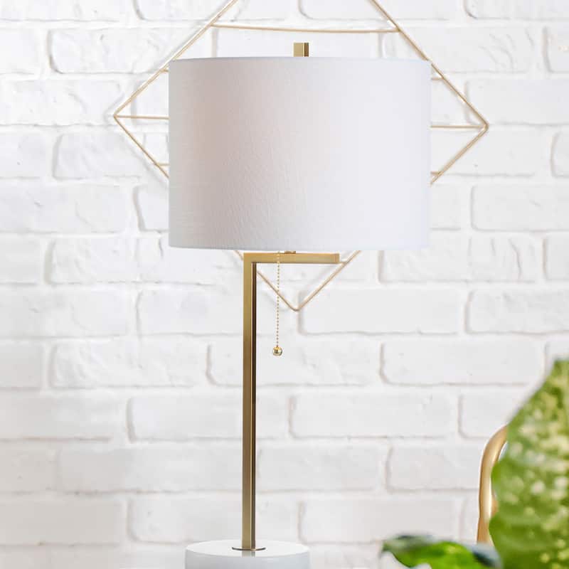 Alyssa 24.5" Metal/Marble LED Table Lamp by JONATHAN Y