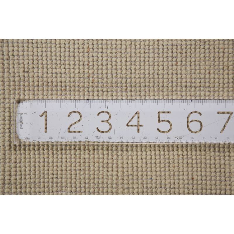 Hand Knotted Oriental 100% Wool Carpet Modern Solid Green Gabbeh Runner Rug - 9' 10'' X 3' 2''