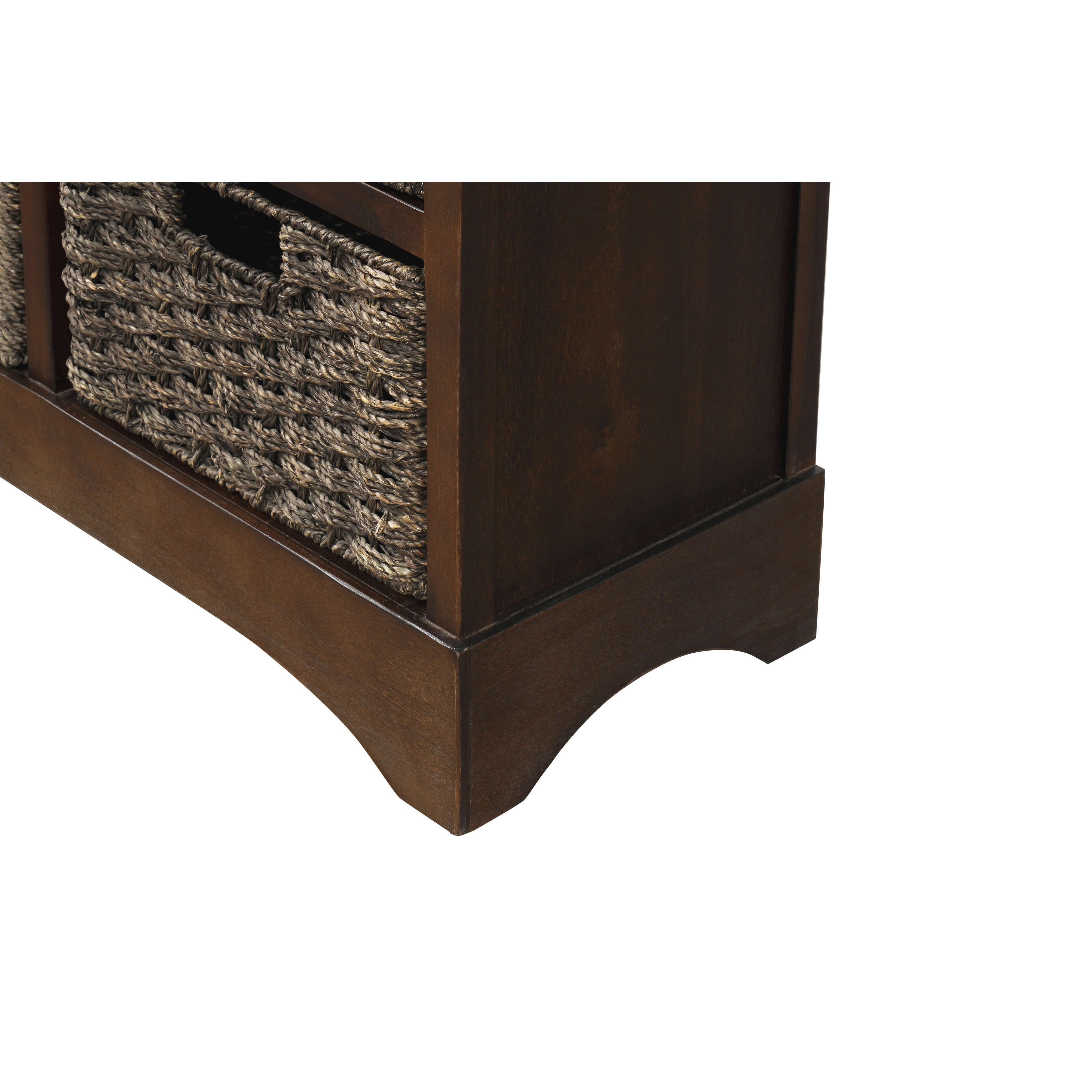 Nestfair Storage Cabinet with 2 Drawers and 4 Classic Rattan-image