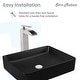preview thumbnail 10 of 11, Concorde Rectangle Ceramic Vessel Sink, Matte Black