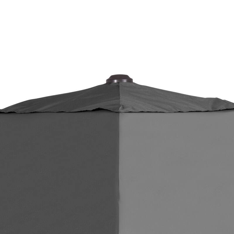 Outdoor 9 x 11 Ft Cantilever Patio Umbrella 360 Degree Rotation with Wheel Base