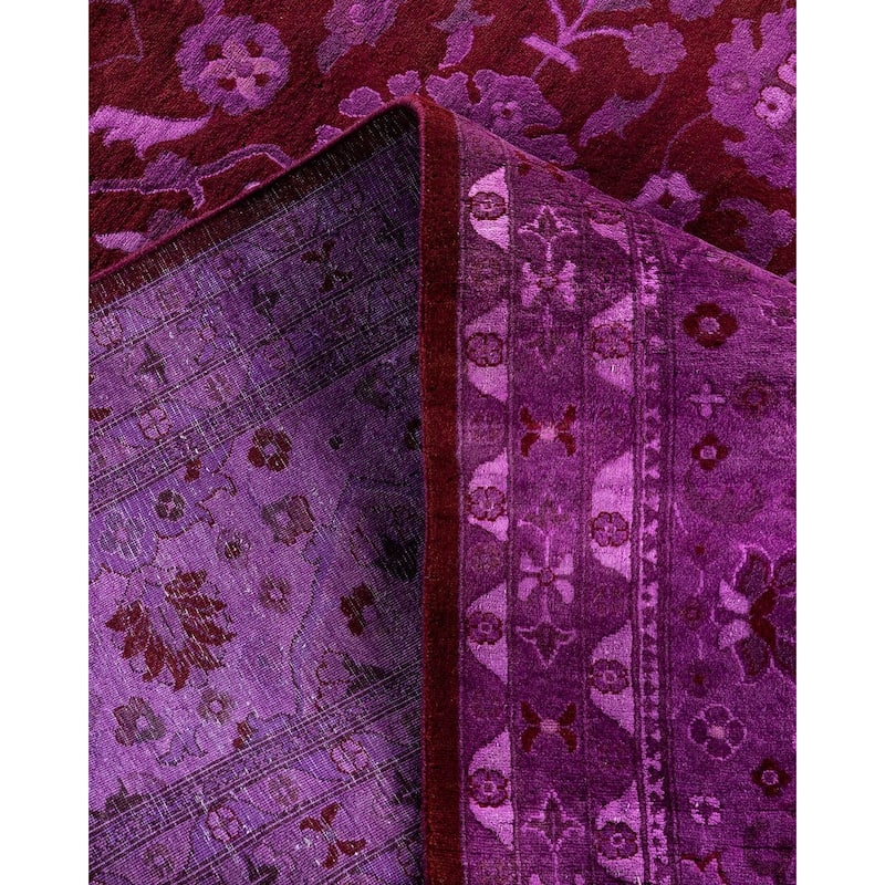 Fine Vibrance One-of-a-Kind Hand-Knotted Area Rug - Red, 9' 2" x 12' 5" - 9' 2" x 12' 5"