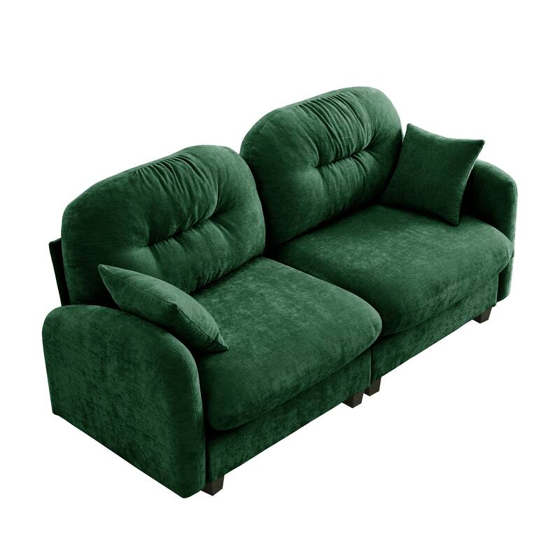 GDF Studio - Cloudy Modular Modern Chenille Sectional Sofa with Tufted Cushion Backrest and Ergonomic Design