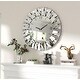 preview thumbnail 7 of 10, 31.4” Round Mirrored Wall Clock Decor Silver Glass Mirror Clock - 80cm