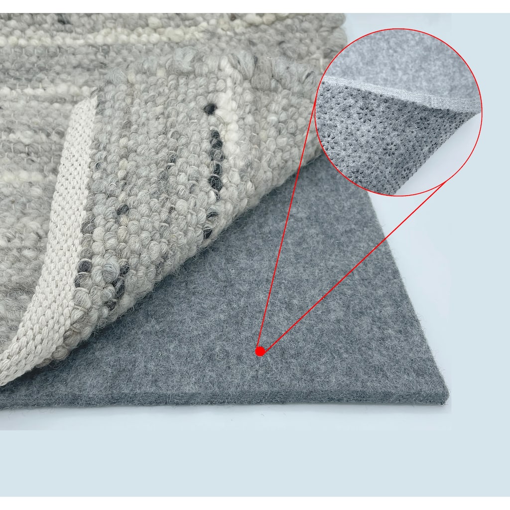 1/3" Thick Premium Protective Non-slip Backing Rug Pad - Grey