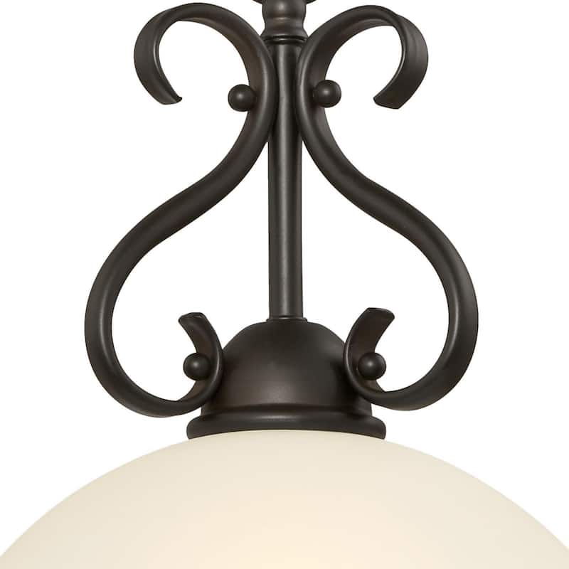 Westinghouse Dunmore One-Light Indoor Pendant, Oil Rubbed Bronze Finish with Frosted Glass - 1-Light