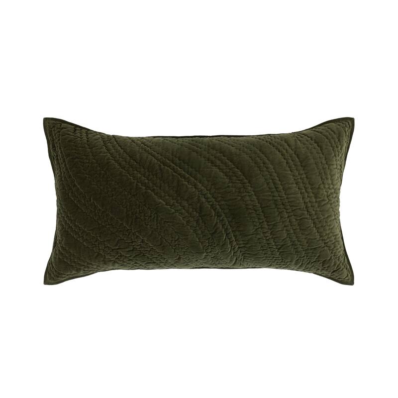 Villa by Classic Home Elms Velvet Cotton Blend Sham - Green - King