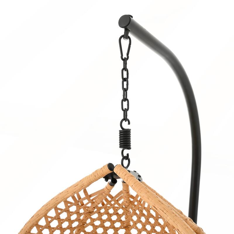 Elegant Outdoor Egg-Shaped Hanging Chair with Stand