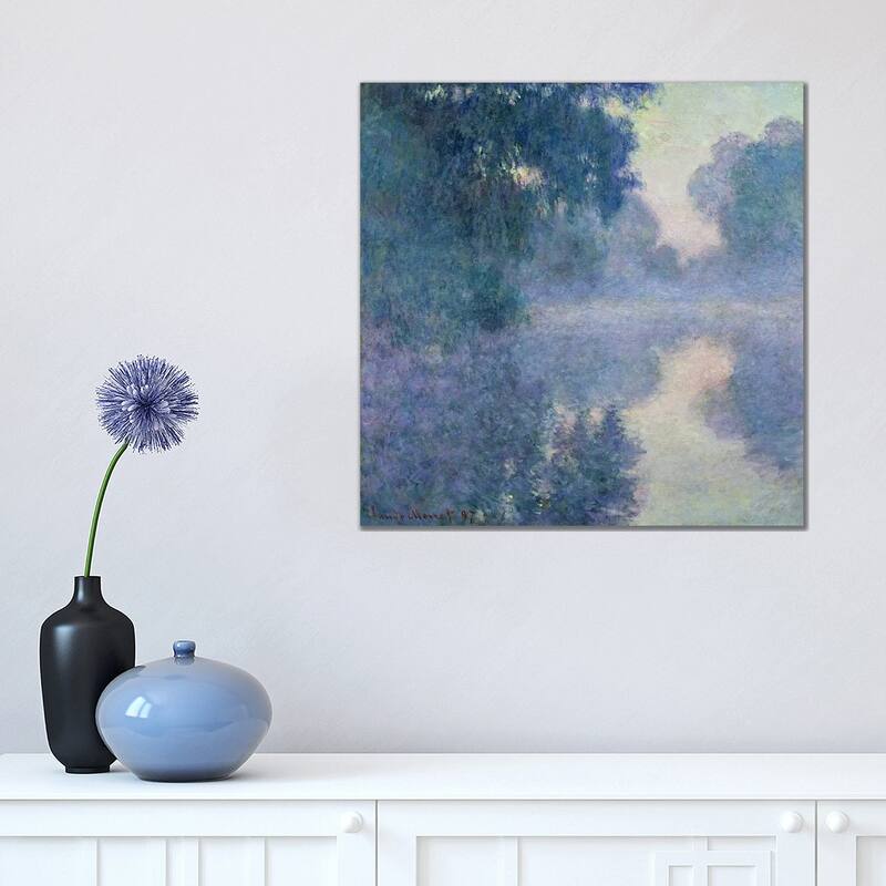 iCanvas "Branch of the Seine near Giverny, 1897 " by Claude Monet Canvas Print - 18x18x1.5