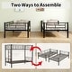 preview thumbnail 6 of 13, Bunk Bed Twin Over Twin Size with Ladder and high Guardrail, Able to Split, Metal Bunk Bed, Storage Space, Noise Free,