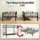 preview thumbnail 6 of 13, Bunk Bed Twin Over Twin Size with Ladder and high Guardrail, Able to Split, Metal Bunk Bed-White