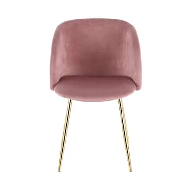 Fran Velvet Upholstered Dining Chairs (Set of 2) - N/A
