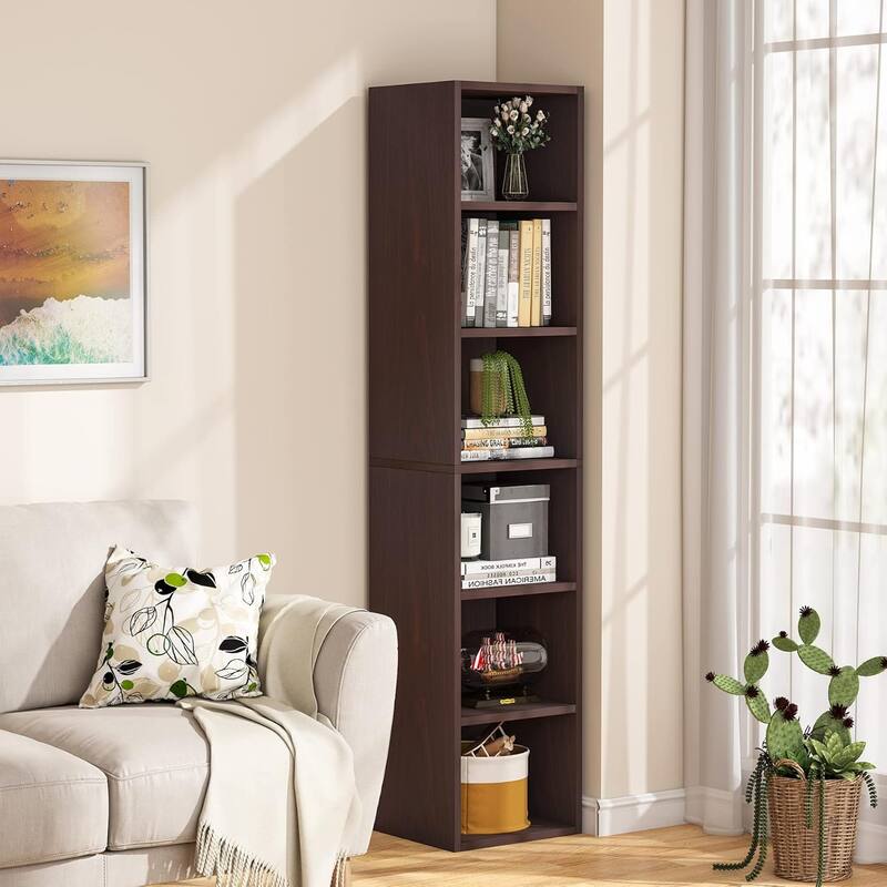 70.9 Inches Tall Narrow Corner Bookcase for Home Office