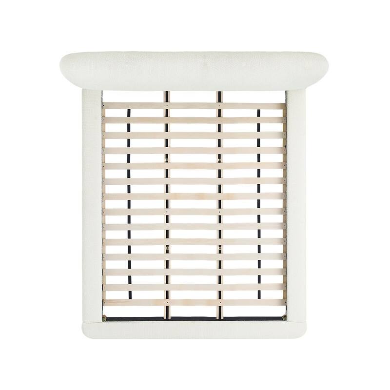 Spruce & Spring Modern Upholstered Platform Bed with Arch Headboard, Solid Wood Frame