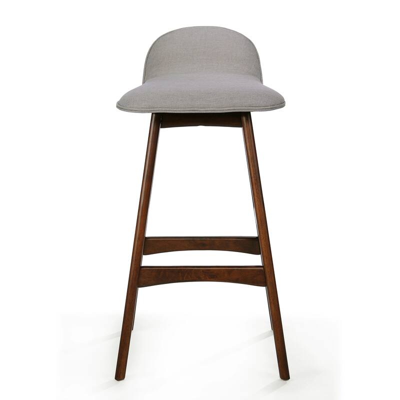 Anatoli Mid-century Modern Upholstered Barstool (Set of 2) by Christopher Knight Home