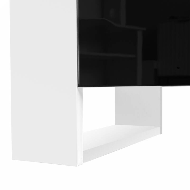 Modern TV Stand with 34.2" Non-heating Electric Fireplace,with 2 Cabinets,Media Console for TVs up to 78"