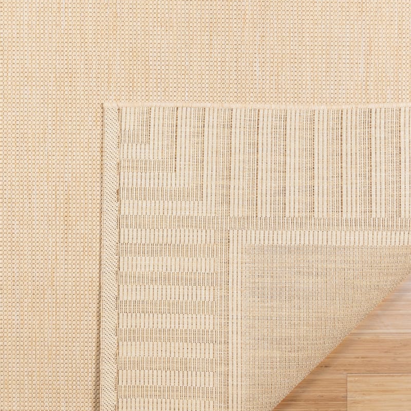 Gertmenian Paseo Kiano Modern Stripe Border Polypropylene Flatweave Indoor/ Outdoor Area Rug