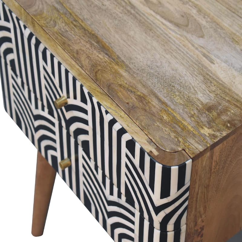 Nightstand with Storage Drawer & Solid Wood Tabletop,For Bedroom, Living Room