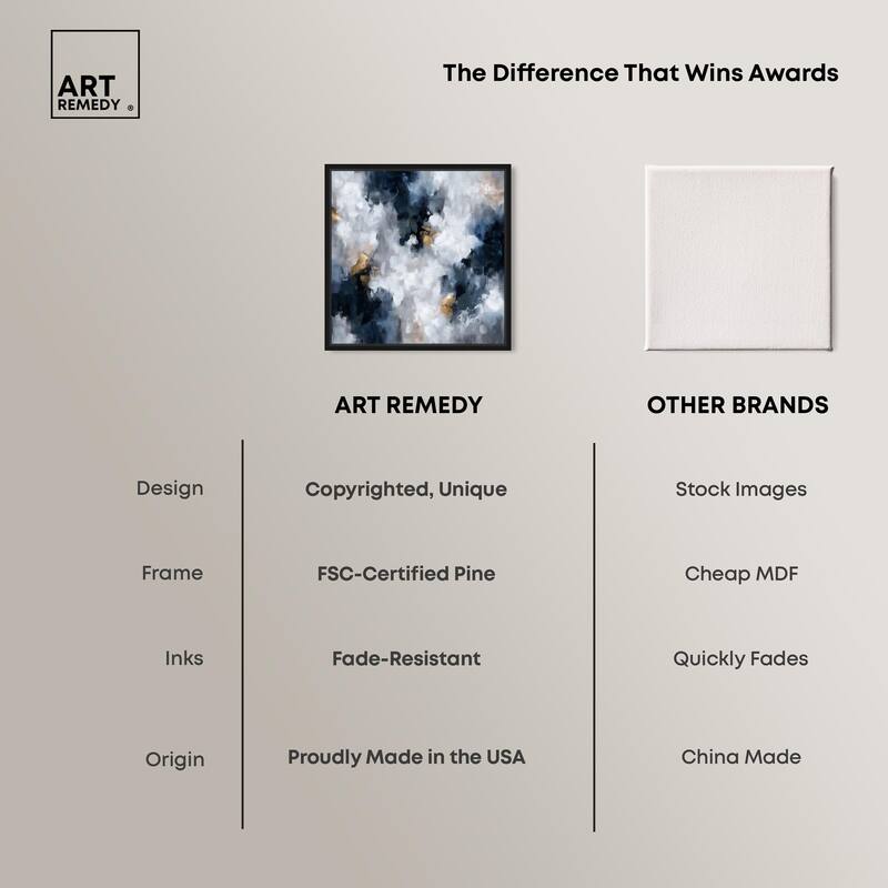 Midnight and Ivory I Canvas by Art Remedy