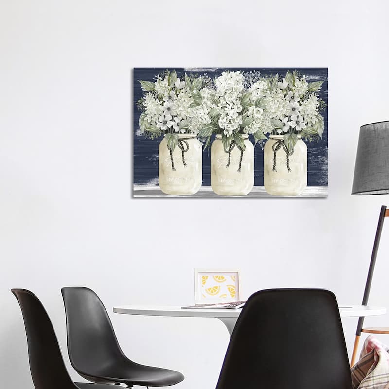 iCanvas "White Floral Trio" by Cindy Jacobs Canvas Print - 26x40x1.5