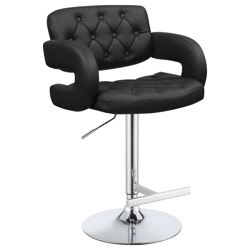 Brandi Adjustable Height Upholstered Tufted Bar Stool