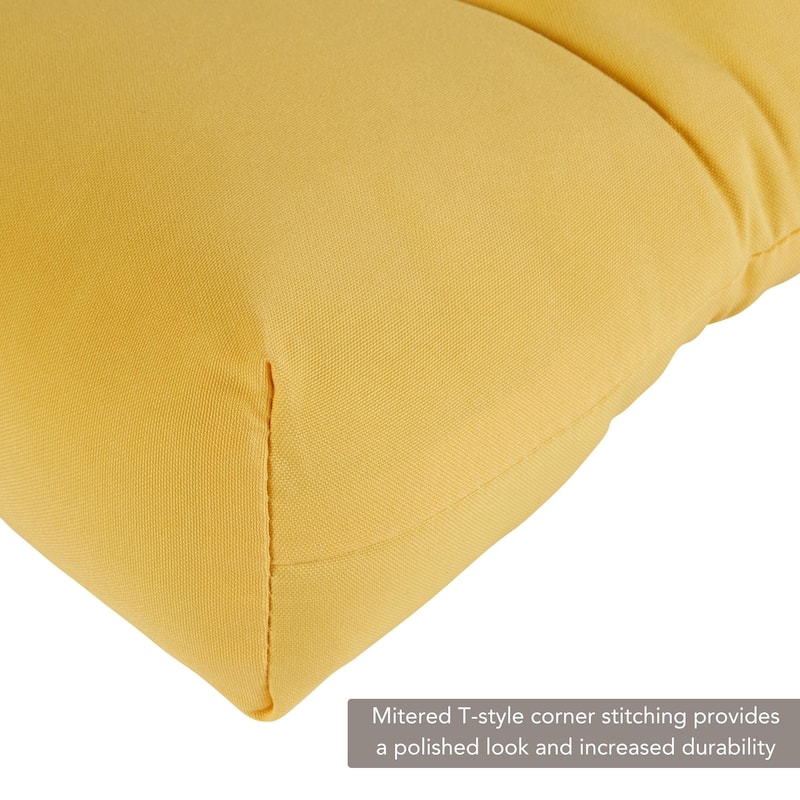 Sunbeam Yellow 72-inch Outdoor Chaise Lounger Cushion