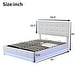 preview thumbnail 7 of 16, Tufted Upholstered Platform Bed with Hydraulic Storage System,Queen Size PU Storage Bed with LED Lights and USB charger