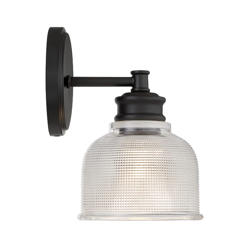 Bellevue SH47154 10" Tall Wall Sconce with a patterned glass dome