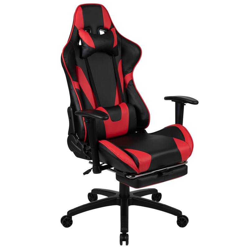 Gaming Desk & Chair Set with Cup Holder, Headphone Hook, and Monitor Stand