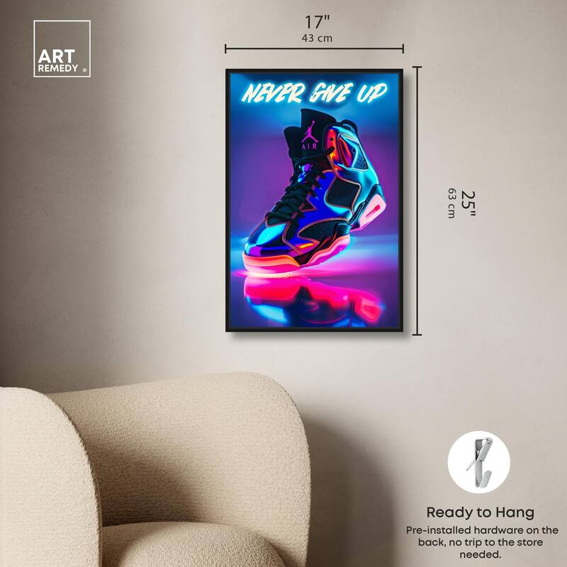 Cool Glow Sneaker Hype Canvas by Art Remedy