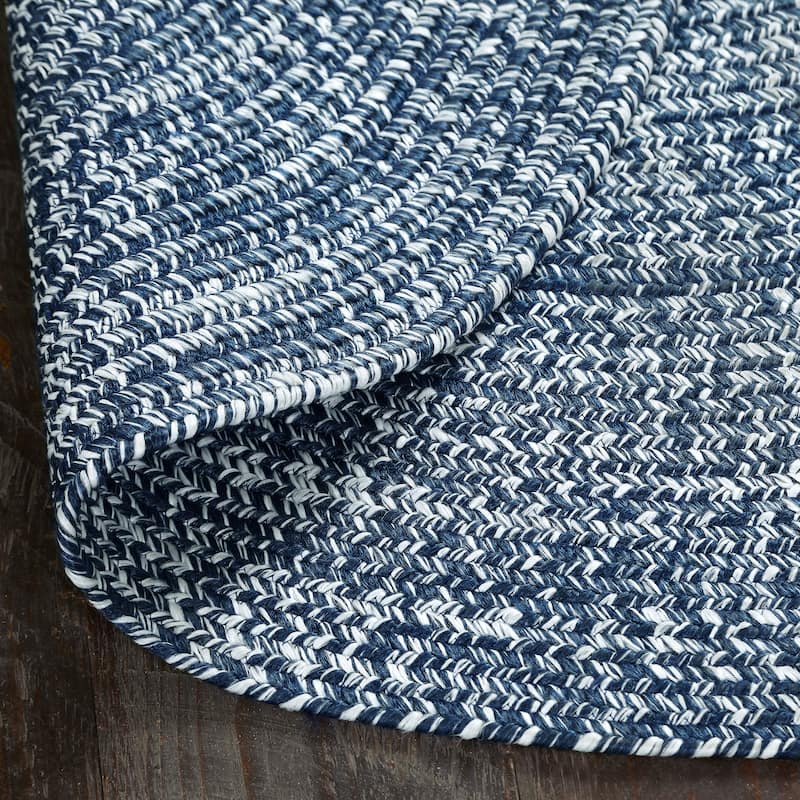 Superior Modern Rustic Bohemian Reversible Multi-Tone Braided Indoor Outdoor Area Rug