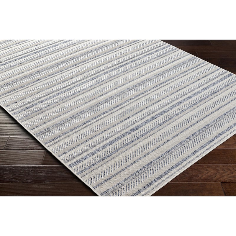 Livabliss Eagean Bohemian Stripe Outdoor Area Rug