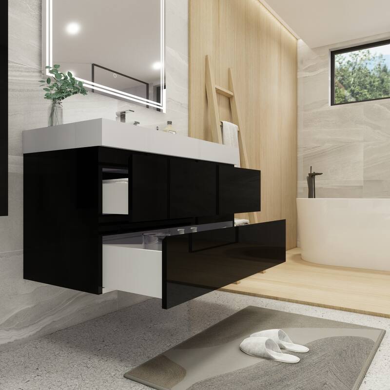 Baillie 42'' Wall-Mounted Vanity with Reinforced Acrylic Sink