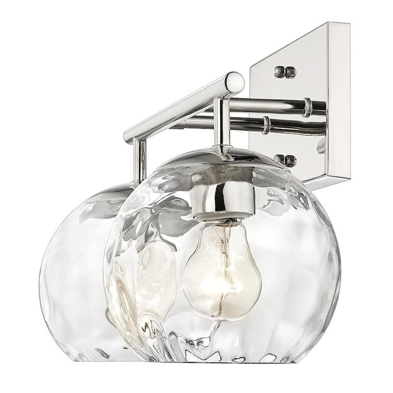 Mackenzie 2-light Polished Nickel Bath/ Vanity Fixture w/ Water Glass