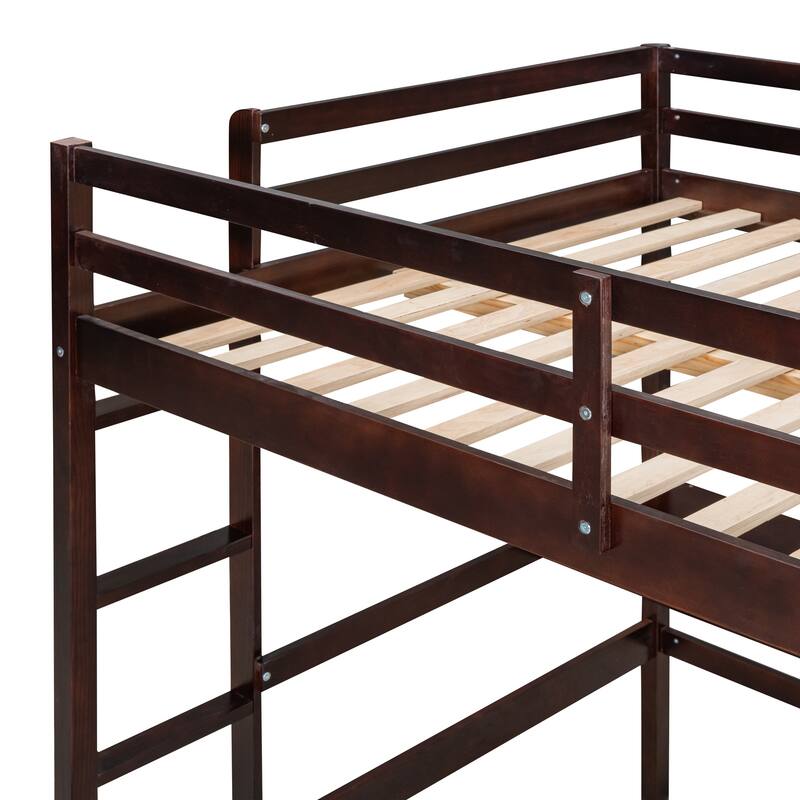 Space-Saving Twin Loft Bed with Desk, Writing Board, and Storage