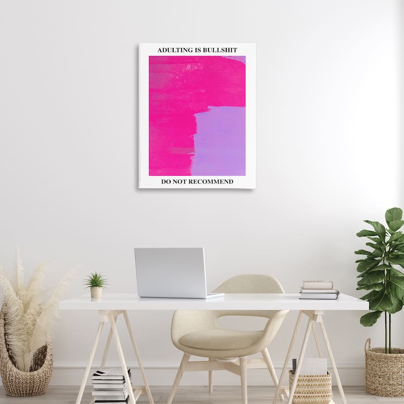 Stupell Adulting Do Not Recommend Canvas Wall Art Design By House of Lulu