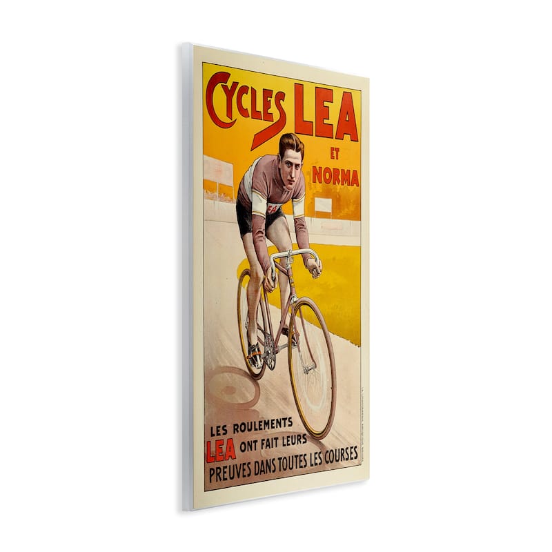 Stupell Yellow Antique Cycling Poster Wall Plaque Art Design By Marcus Jules