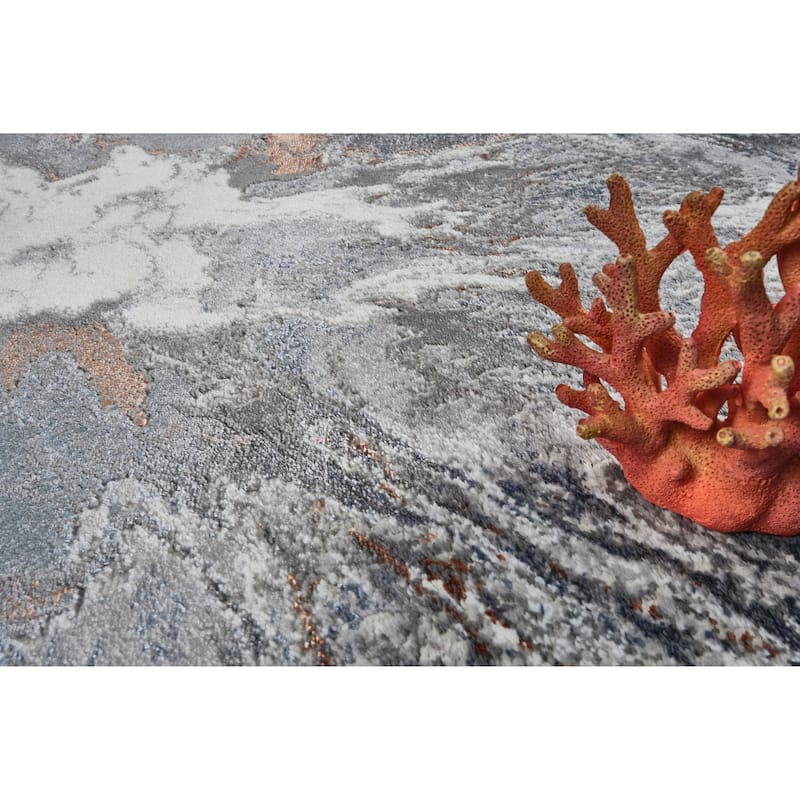 Inspire Collection Abstract Burst Area Rug