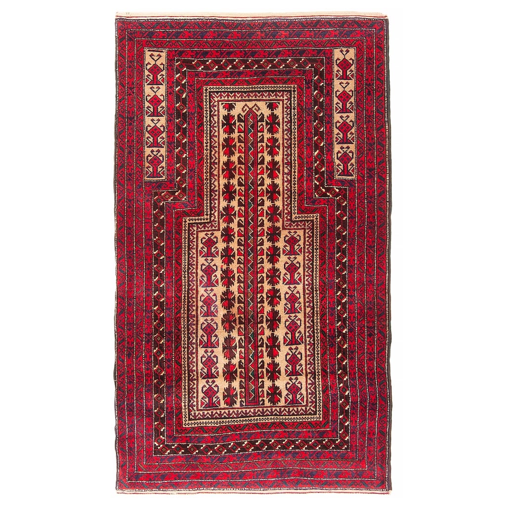 Teimani Tan Rug 3'0" x 5'4" - 3'0 x 5'4