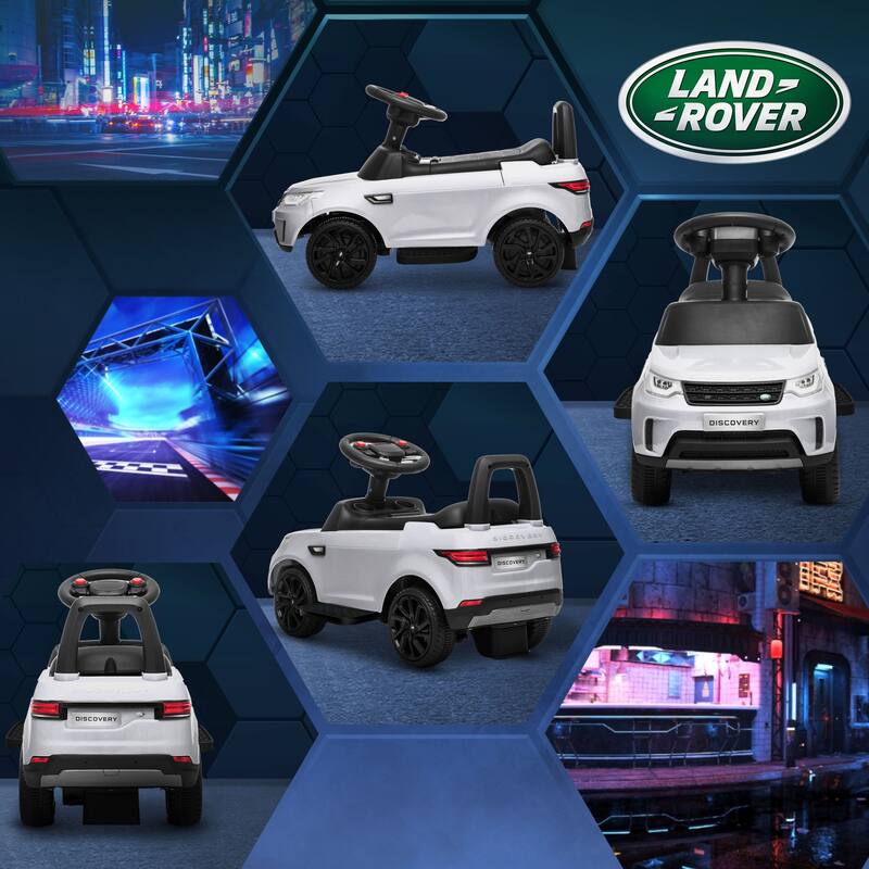 Land Rover Licensed 6V Ride on Push Car for Kids, 2 in 1 Sliding Car with Headlights, Music, Horn for 18-60 Months