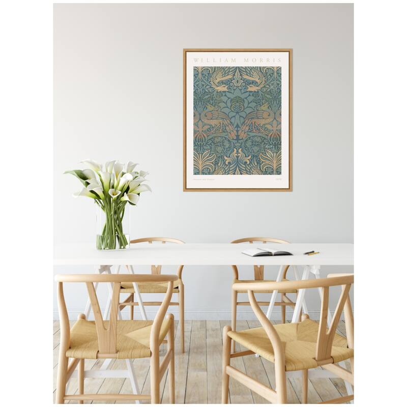 Kate and Laurel Sylvie Poster William Morris Peacock and Dragon 1878 Framed Canvas by The Art Institute of Chicago