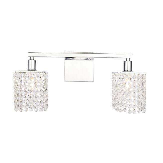 Olivia 2-light Glam Clear Crystals Vanity Light