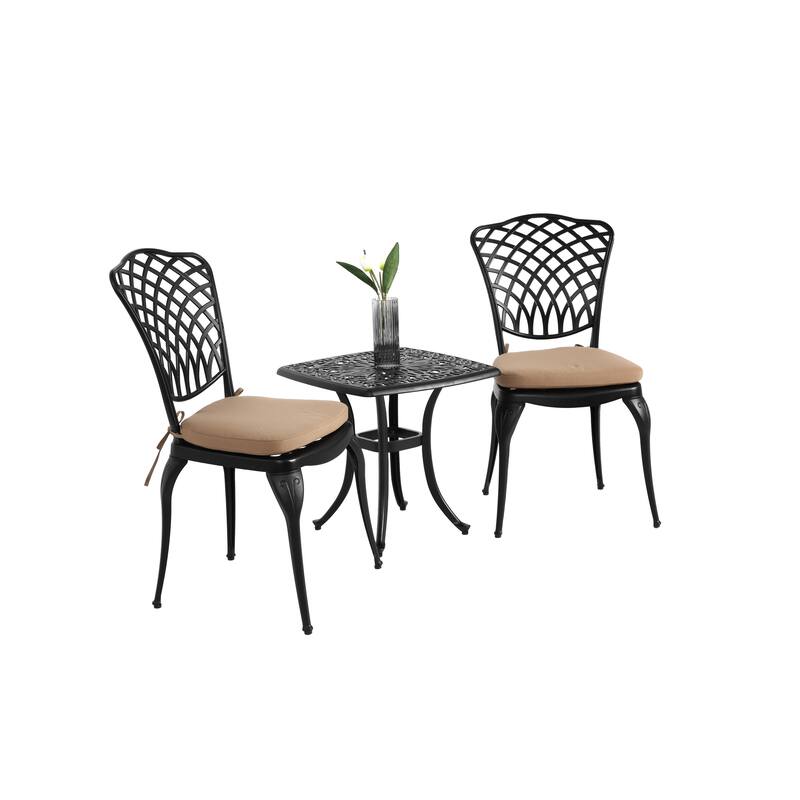 Aluminum Table Chairs Sets (2 Chairs & Coffee Table), All-weather
