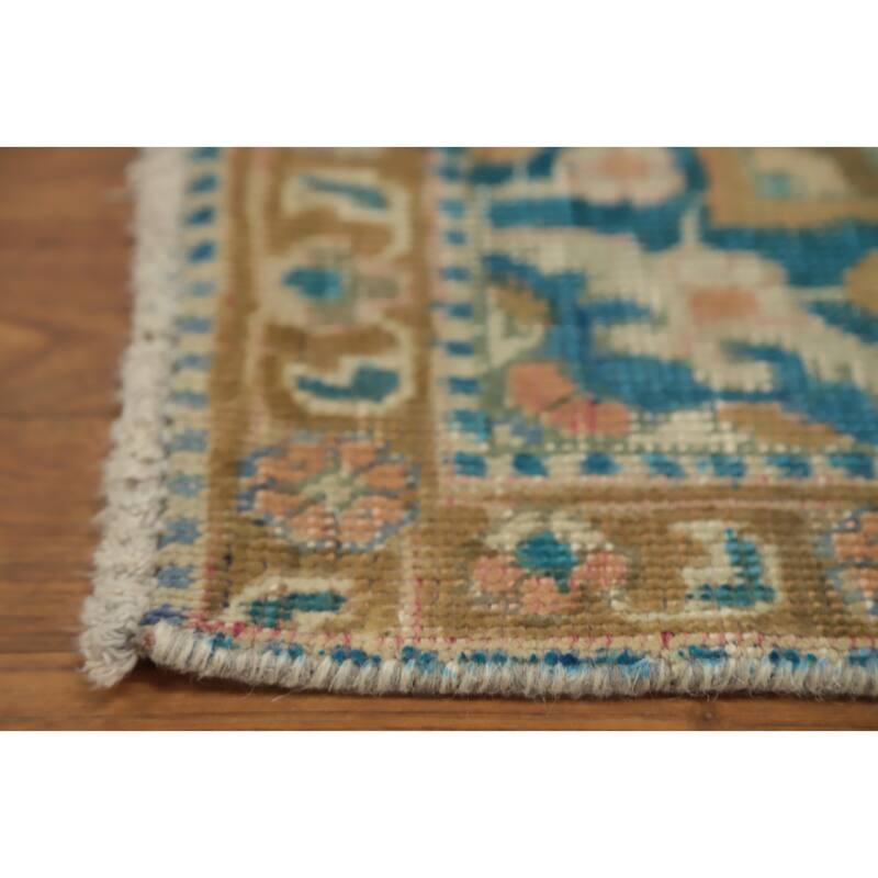 Hand Knotted Oriental 100% Wool Carpet Traditional Floral Coral Tabriz Area Rug - 4' 9'' X 3' 0''