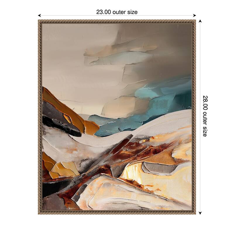 Sunset Horizon Bliss by Brooke Massey Framed Canvas Wall Art Print - 23 x 28 in