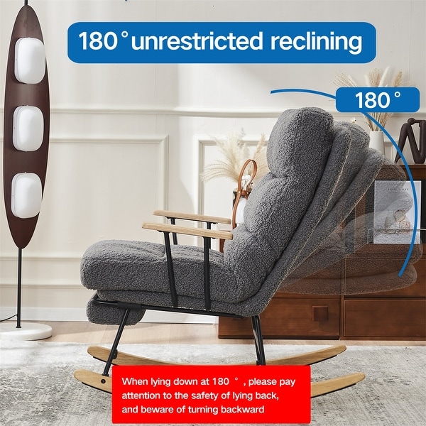 Accent Rocking Chair Upholstered Nursery Glider Rocker for Baby and Kids Comfy Armchair Lounger with Footrest On Sale Bed Bath Beyond 36917384