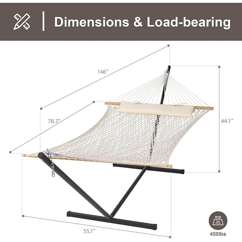 2 Person Cotton Rope with Stand
